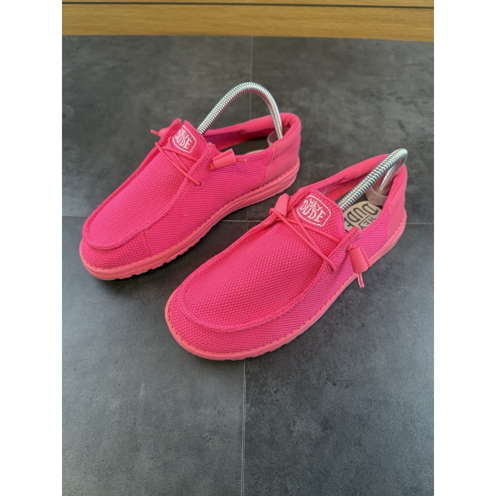 HEY DUDE Wendy Funk Mono Women's Electric Pink Slip on Shoe Size 8